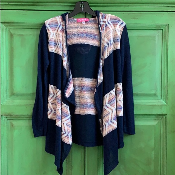 Open Front Waterfall Boho Style Sweater